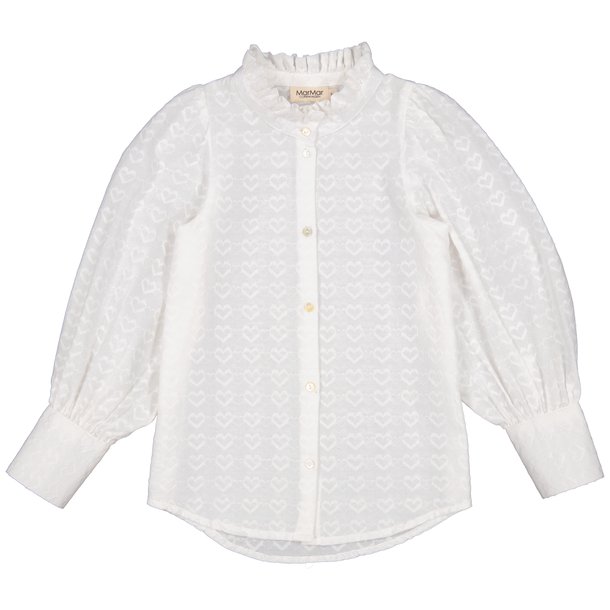 MarMar skjorte med hjerter Tribeca Dobby Heart Tops White