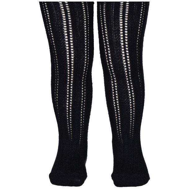 MarMar strmpebukser med hulmnster Tights Pointelle Dark Night