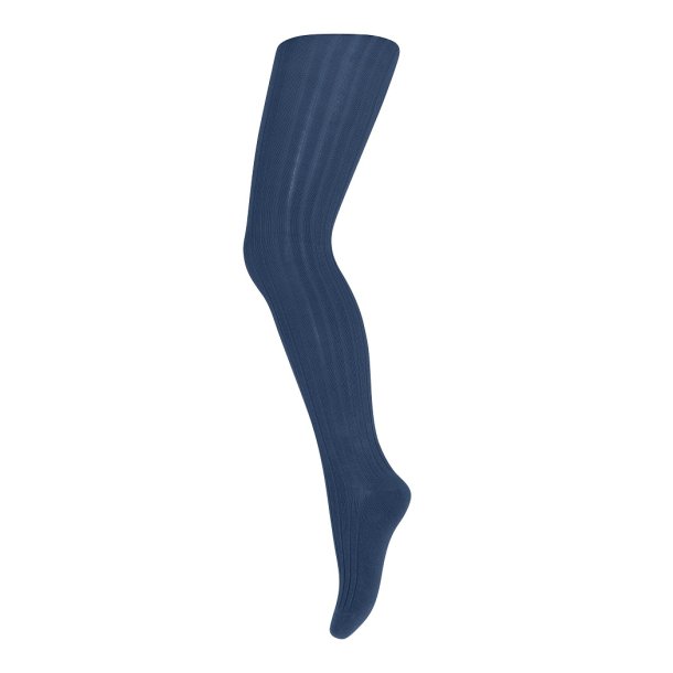 mp Denmark strmpebukser til brn Cotton Rib Tights True Blue 302