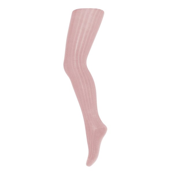 mp Denmark strmpebukser til brn Cotton Rib Tights Silver Pink 4150