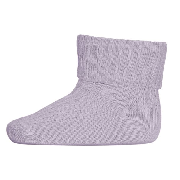 mp Denmark strmper til baby Cotton Rib Baby Socks Lavender Sky 1022