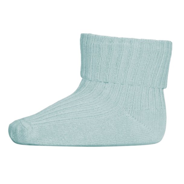 mp Denmark strmper til baby Cotton Rib Baby Socks Aquamarine 1205