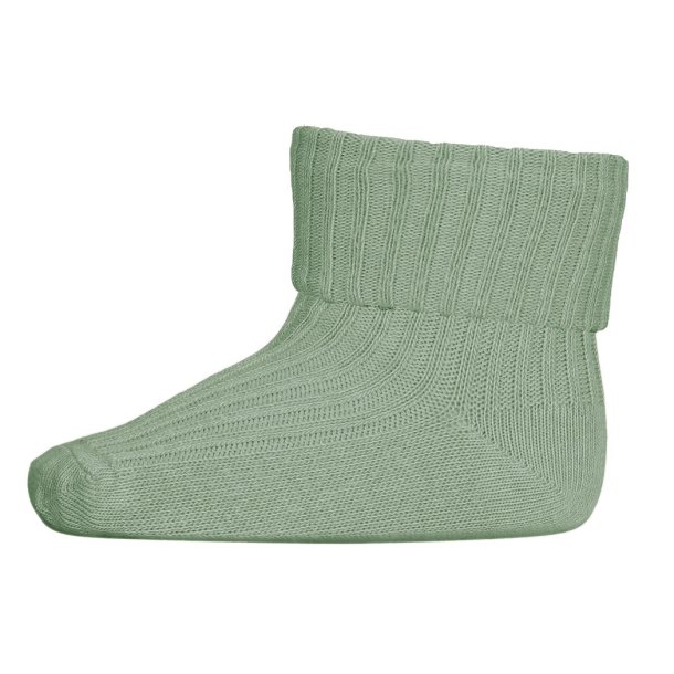 mp Denmark strmper til baby Cotton Rib Baby Socks Granite Green 3043