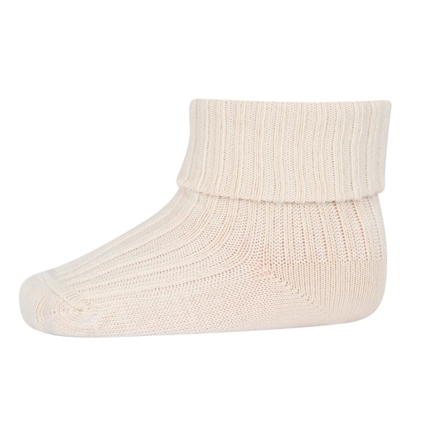mp Denmark strmper til baby Cotton Rib Baby Socks Ecru 4109