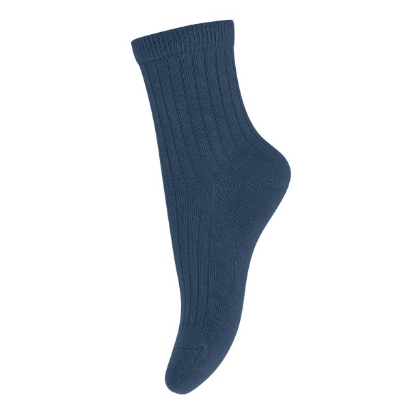 mp Denmark strmper til brn Cotton Rib Socks True Blue 302