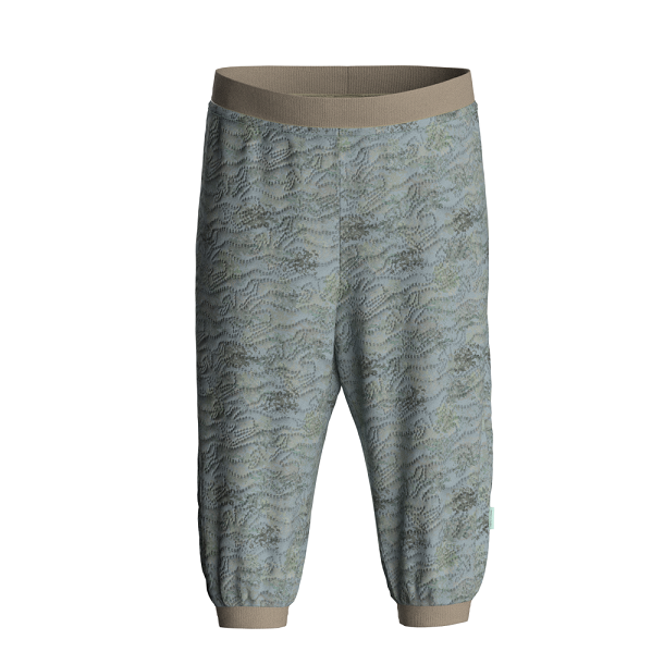 MINI A TURE termobukser Daris Pants Print Slate Grey