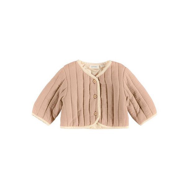 Lil' Atelier quilet jakke Damir Short Loose Jacket Nougat