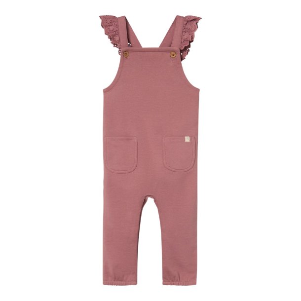 Lil' Atelier smkbukser Doris Loose Sweat Overall Nostalgia Rose