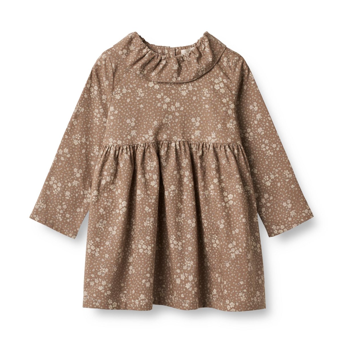 WHEAT kjole med krave Dress Violetta Cocoa Brown Flowers - -
