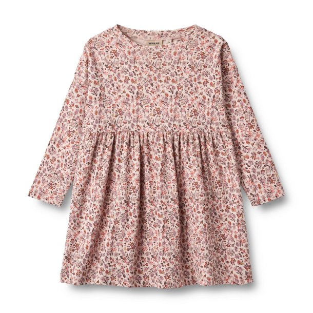 WHEAT kjole med blomsterprint Dress LS Emmy Pale Rose Flowers