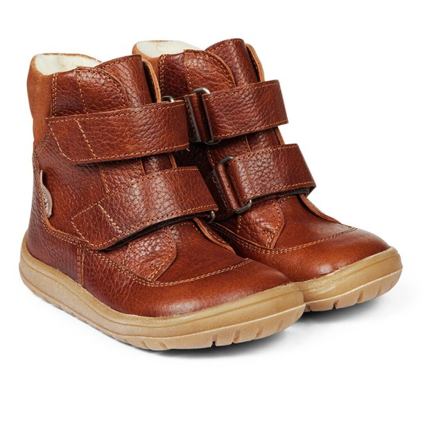 Angulus vinterstøvler til børn TEX-støvle med velcrolukning cognac -