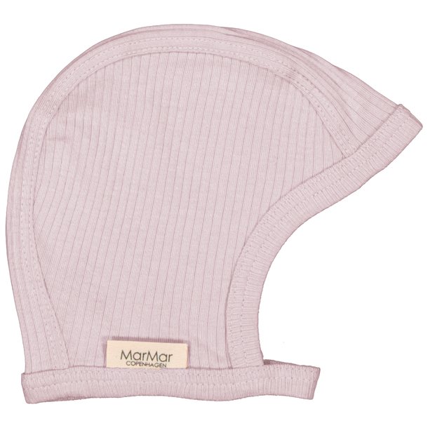 MarMar rib hue med trykknap Hoody Modal Lilac Bloom