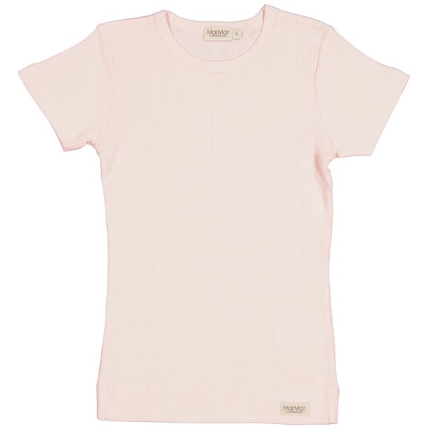 MarMar t-shirt i rib Plain Tee SS Modal Barely Rose