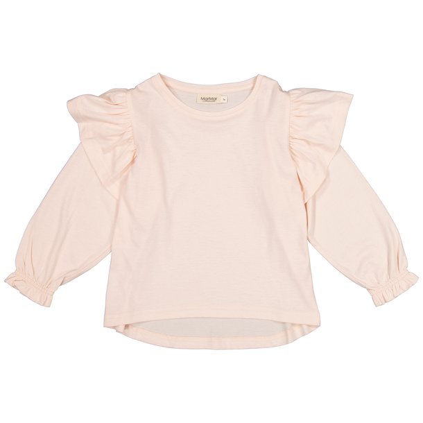 MarMar bluse med flser Tolly Top Barely Rose