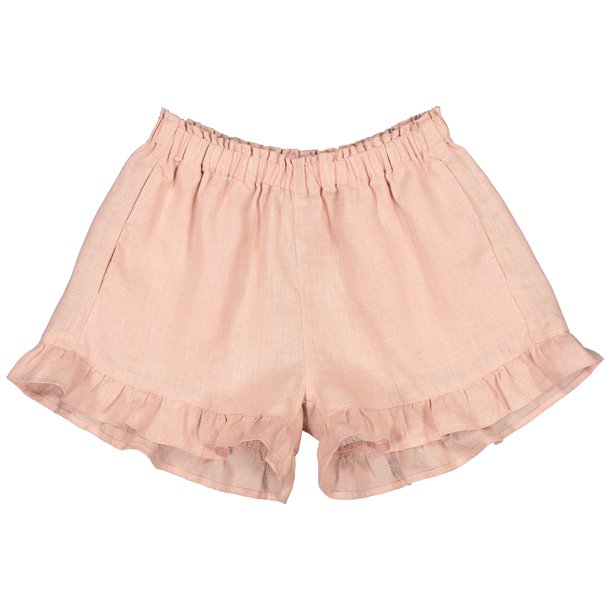 MarMar Shorts med flser Pala Frill Linen Light Cheek