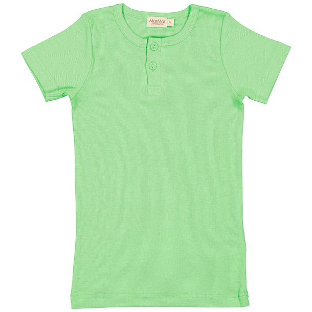 MarMar T-shirt med knapper Tee SS Fine Rib Clover