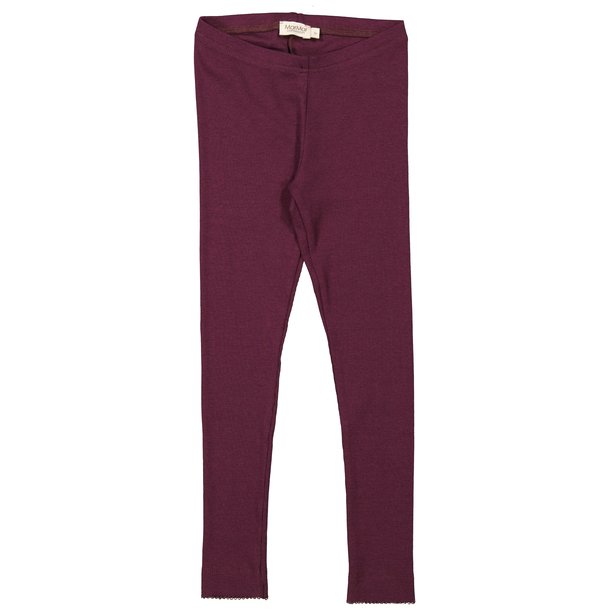 MarMar leggings Leg Modal Fine Rib Deep Mulberry