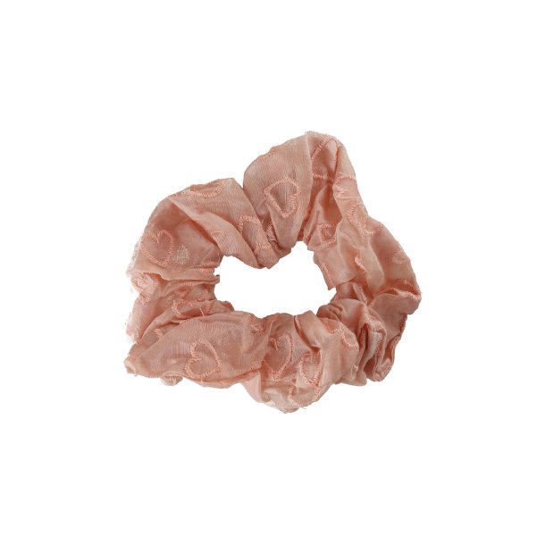 By Str hrelastik Manuella Scrunchie Rosa med hjerter