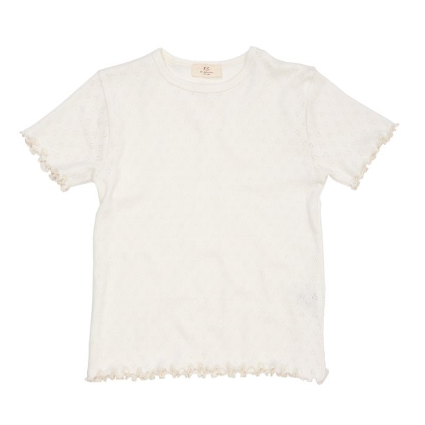 Copenhagen Colors t-shirt Pointelle Heart T-shirt Cream