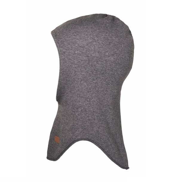 Melton elefanthue med vindstop Basic Balaclava Dark Grey Melange