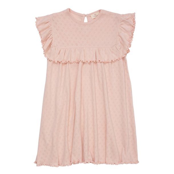 Copenhagen Colors kjole Pointelle Heart Dress w. Ruffle Dusty Rose