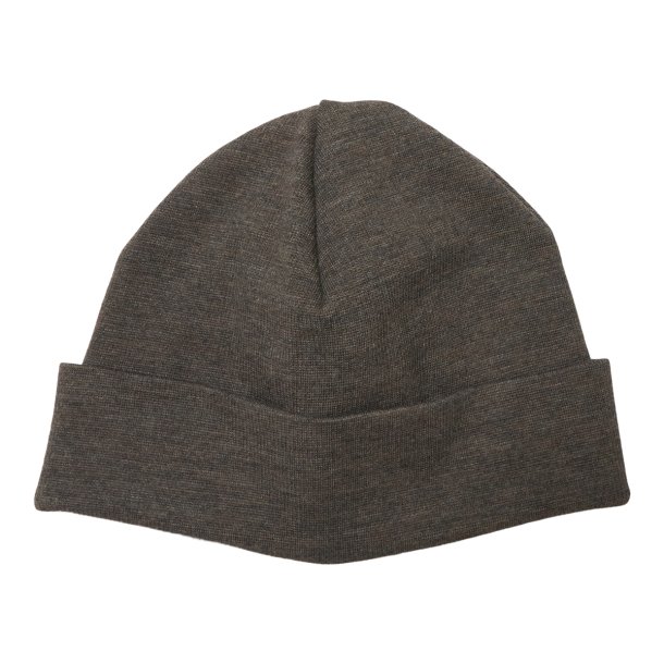 HUTTEliHUT strikhue Beanie Solid Wool Rib Dapper Cocoa Brown