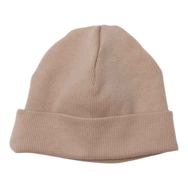 HUTTEliHUT strikhue Beanie Solid Wool Rib Dapper Dusty Rose