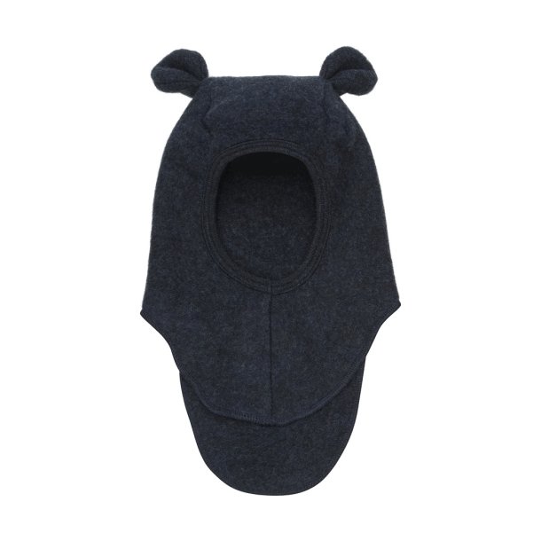 HUTTEliHUT uld elefanthue med rer Balaclava Ears Wool Fleece Navy 7790