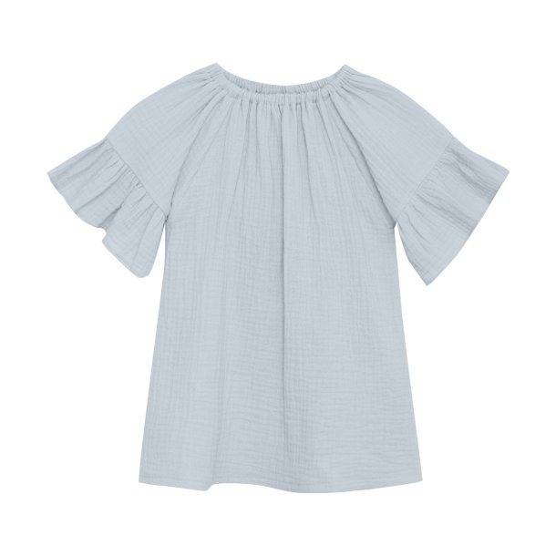 HUTTEliHUT top med korte rmer Blouse SS Muslin Celestial Blue