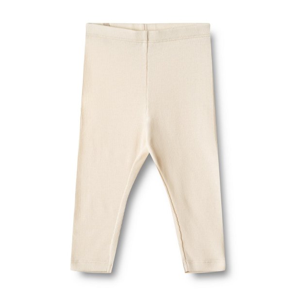 WHEAT Rib Leggings til baby Maddy Cream