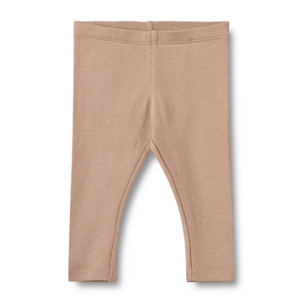 WHEAT Rib Leggings til baby Maddy Nougat Rose