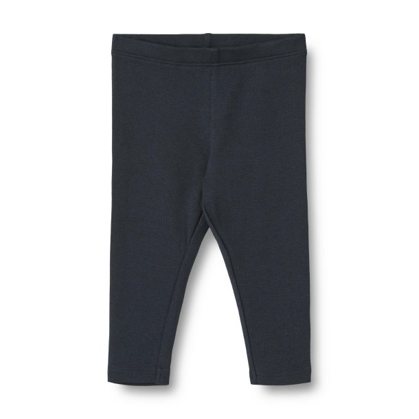 WHEAT Rib Leggings til baby Maddy Navy