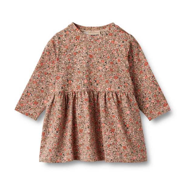 WHEAT kjole med blomsterprint Jersey Dress LS Sessa Rose Flower Meadow