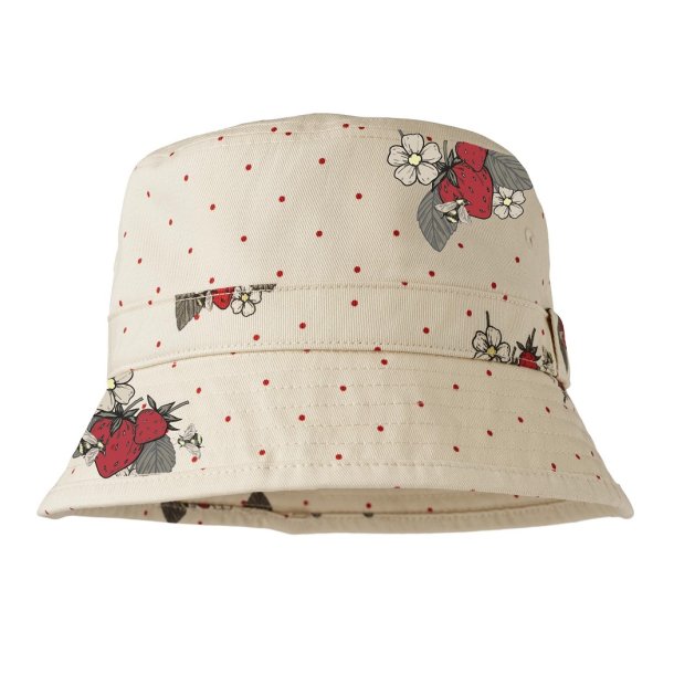 Fliink Bllehat med jordbr Kota Bucket Hat Sandshell/High Risk Red Strawberry