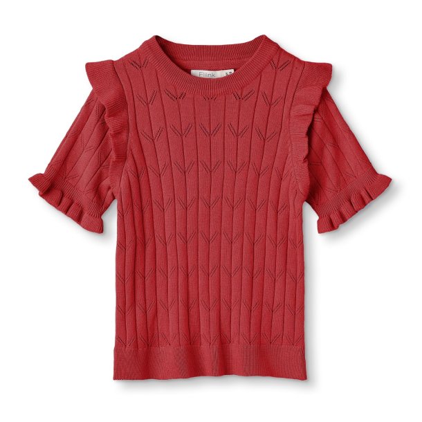 Fliink T-shirt i strik Sunny SS Blouse High Risk Red