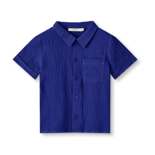 Fliink Skjorte med korte rmer Hello SS Shirt Mazerine Blue