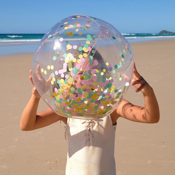 SunnyLife Badebold med konfetti Inflatable Beach Ball Confetti Multi