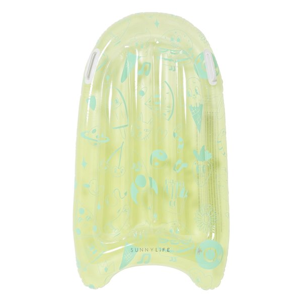 SunnyLife Oppusteligt Bodyboard Inflatable Body Board The Sea Kids Blue-Lime