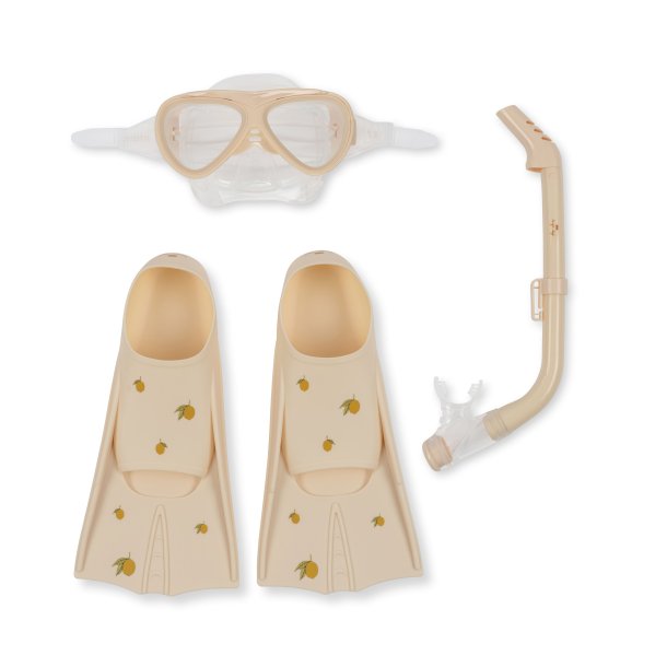 Konges Sljd snorkelst med svmmefdder Mello Snorkel Set Lemon