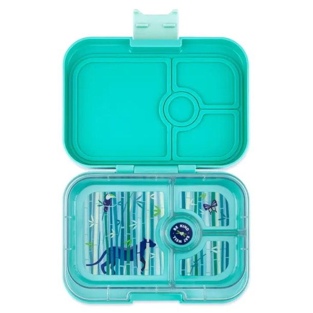 Yumbox madkasse med 4 rum Panino Tropical Aqua Panther Tray