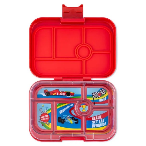 Yumbox madkasse med 6 rum Original Roar Red Race Cars Tray