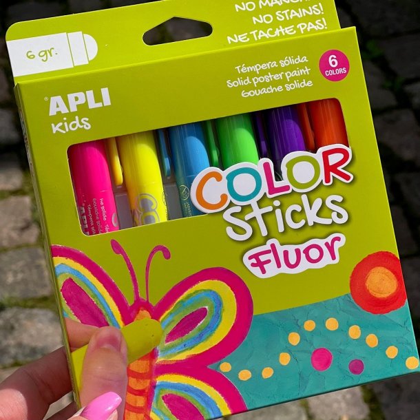 Color Sticks fluorescerende farvekridt APLI Kids Magni