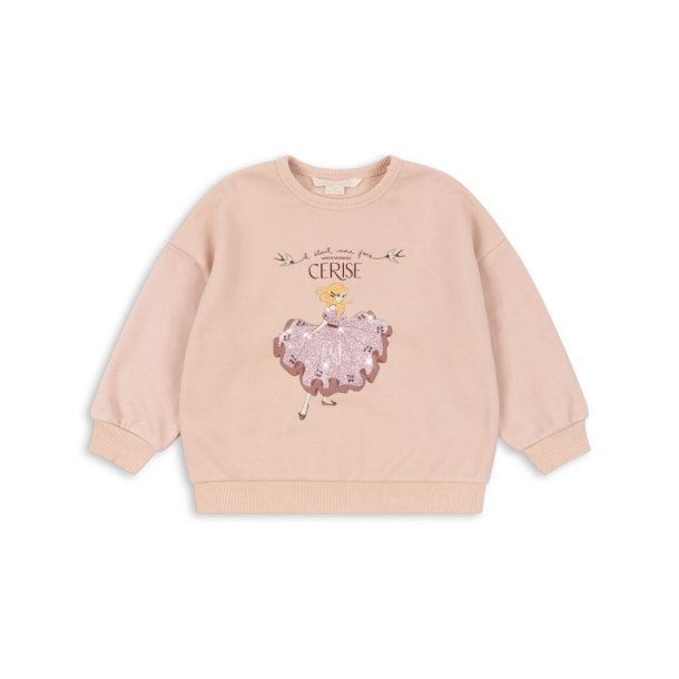 Konges Sljd bluse med glimmer Lou Glitter Sweatshirt Cameo Rose