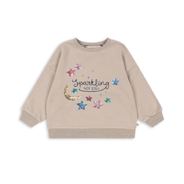 Konges Sljd bluse med pailletter Lou Sequin Sweatshirt French Oak