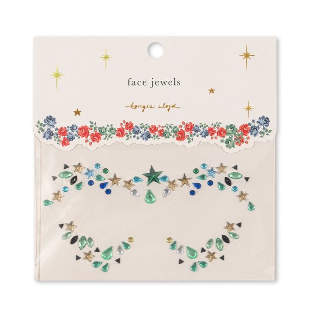 Konges Sljd ansigtssmykker til brn Face Jewels Green