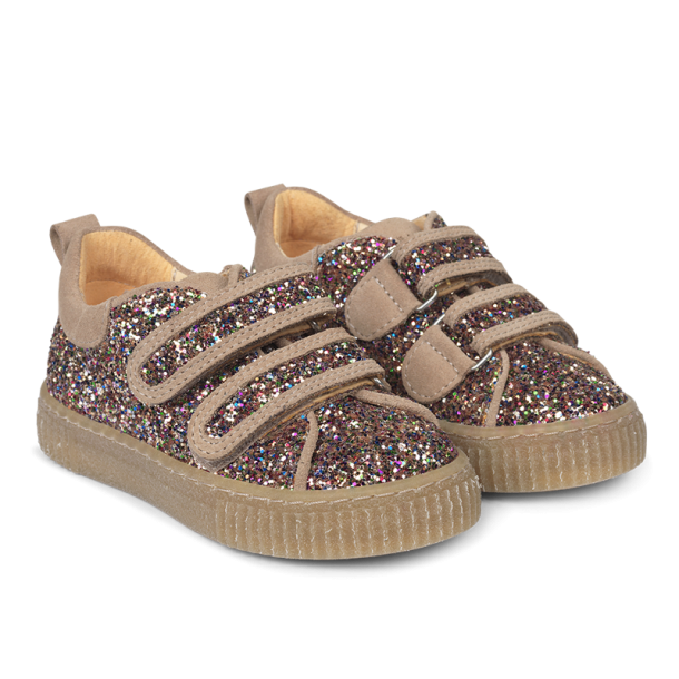 Glimmer sneakers til børn i multifarvet glitter - Angulus - Krusedulle