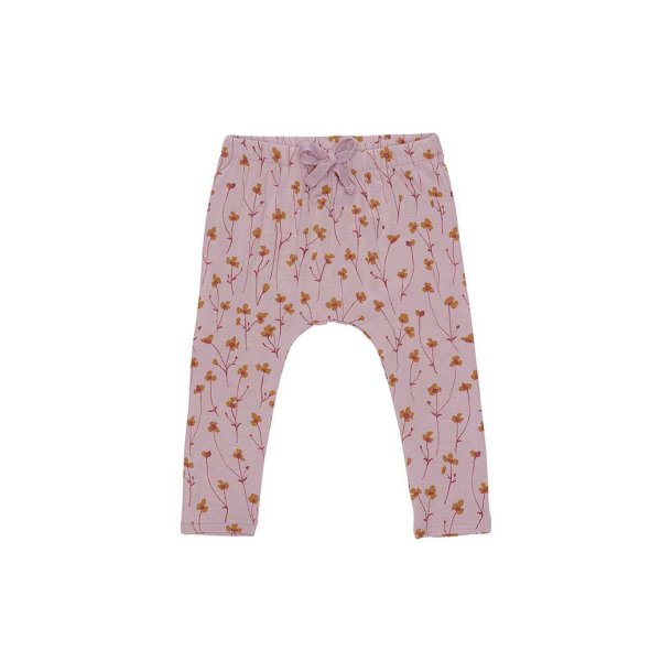 Soft Gallery bukser i lilla med print - Faura pants Dawn Pink AOP Buttercup