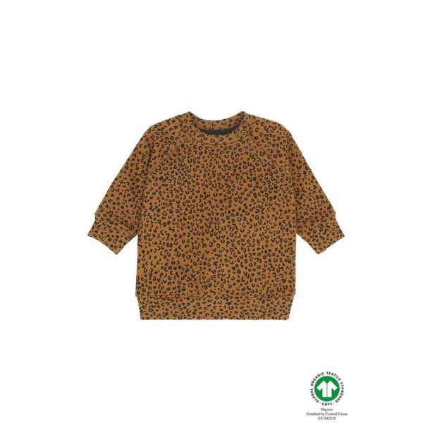 Soft Gallery bluse - Alexi Sweatshirt Golden Brown AOP Leospot M.